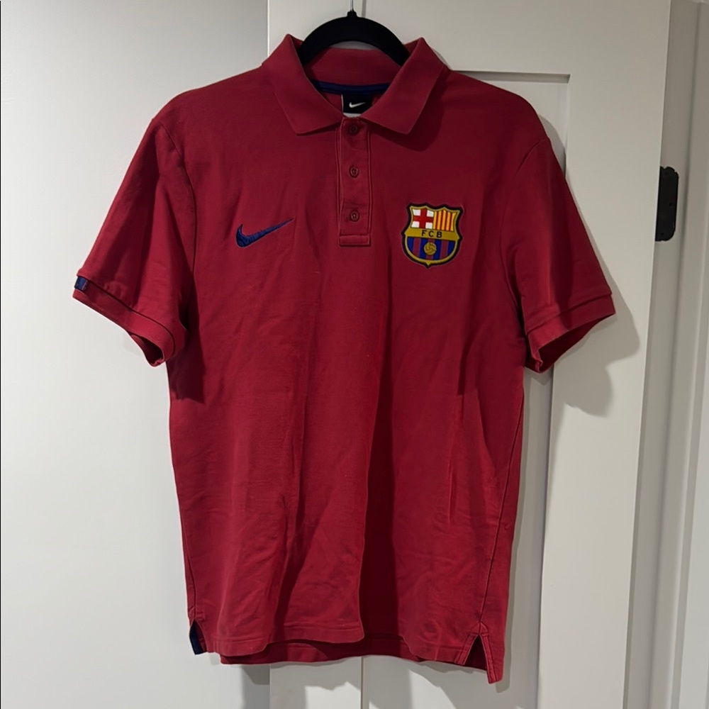Nike Men's Red Polo with Embroidered Logo